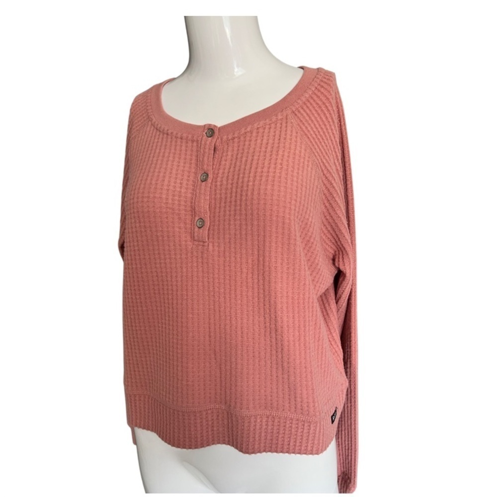 ROXY WAFFLE SHIRT PINK